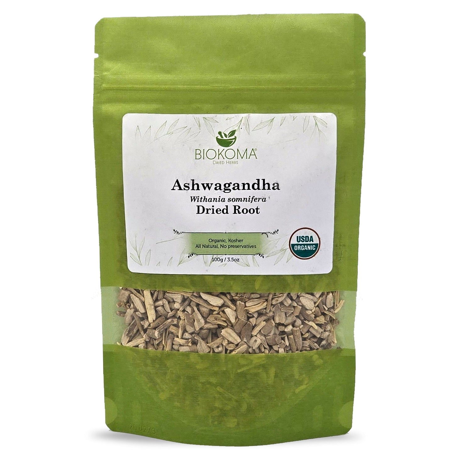 Ashwagandha (Withania somnifera) Organic Dried Root 100g 3.55oz