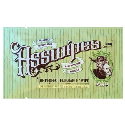 Asswipes Singles - Individually Wrapped Flushable Wipes (select quantity)
