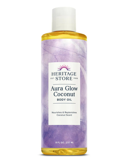Heritage Products Aura Glow Coconut Massage Lotion for Deep Relaxation (Pack of 8, 8 Fl Oz.)
