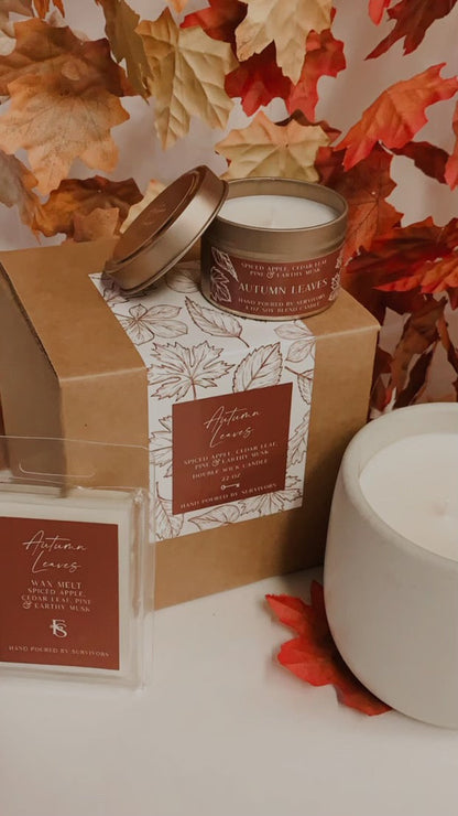 Autumn Leaves 7.5 oz Wooden Wick Candle