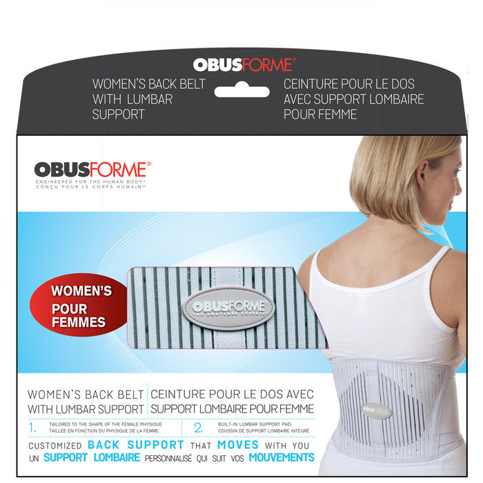 ObusForme Women's Back Support Belt, XX-Large, Light Grey