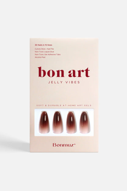 Berry Cocoa Drip | Soft & Durable Press-On Nails
