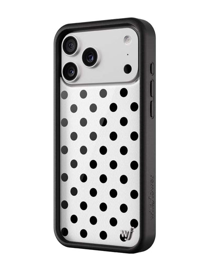 Polka Dot | White and Black iPhone Case