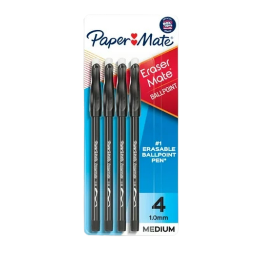 Paper Mate Erasermate Gel Pens (4 pack, 0.7 mm)