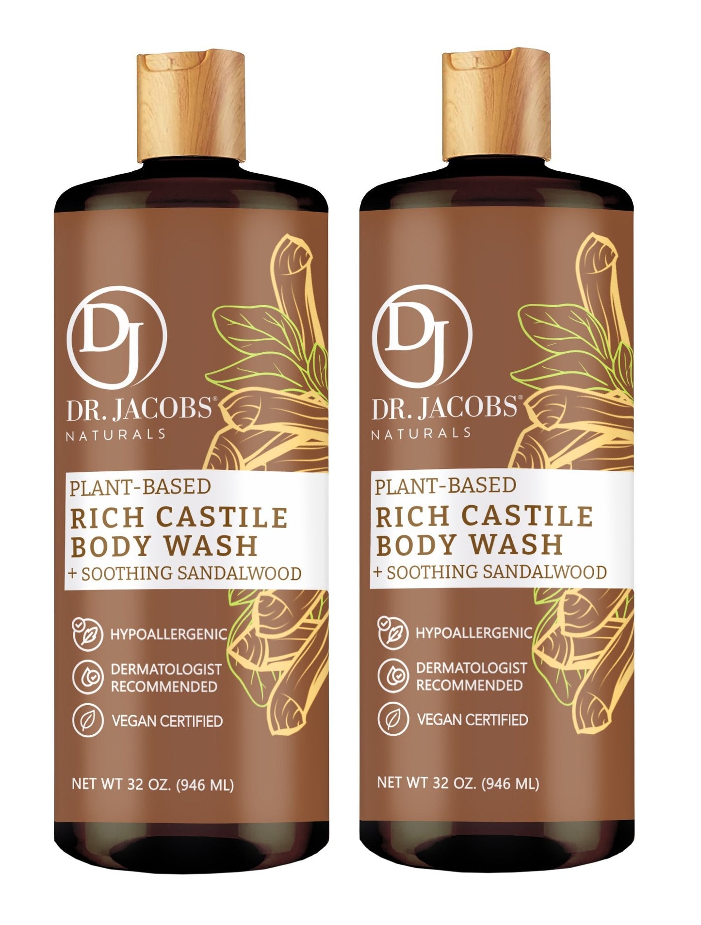 Sandalwood Castile Body Wash (All American)
