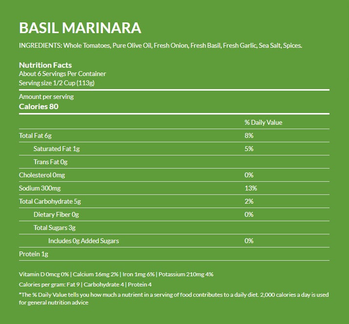 Hoboken Farms Tomato Basil, 6 Pack | 25oz Jars