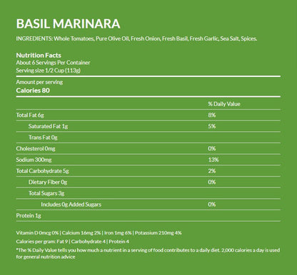 Hoboken Farms Tomato Basil, 6 Pack | 25oz Jars