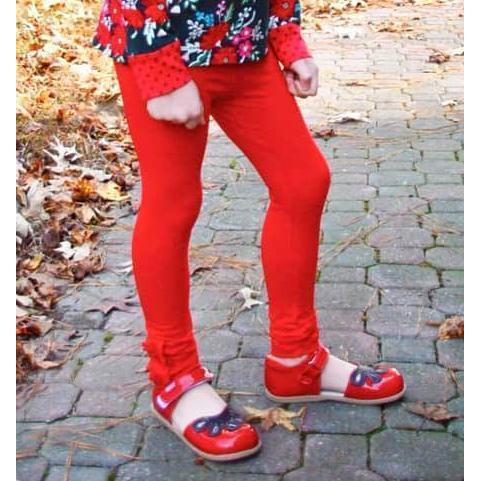 Girls Button Ruffle Pants