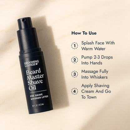 Grooming Lounge Beard Master Shave Oil - Best Shave Oil For Men