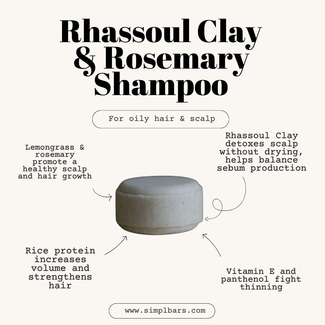 Rosemary and Rhassoul Clay / Normal & Oily Hair Shampoo