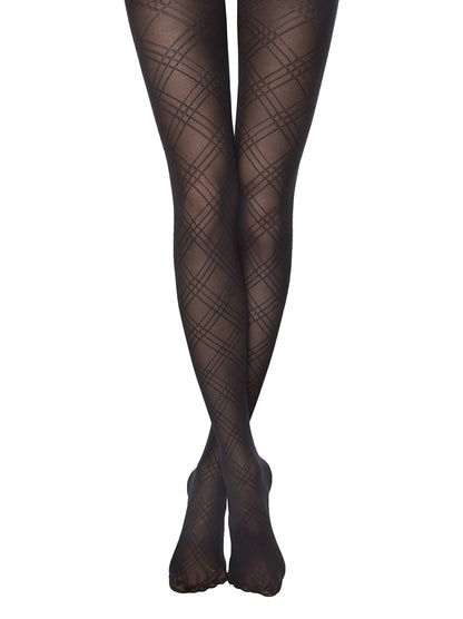 Conte Adele 45 Den - Fantasy Women's Tights with a relief geometric pattern "diamonds" (18С-16СП)