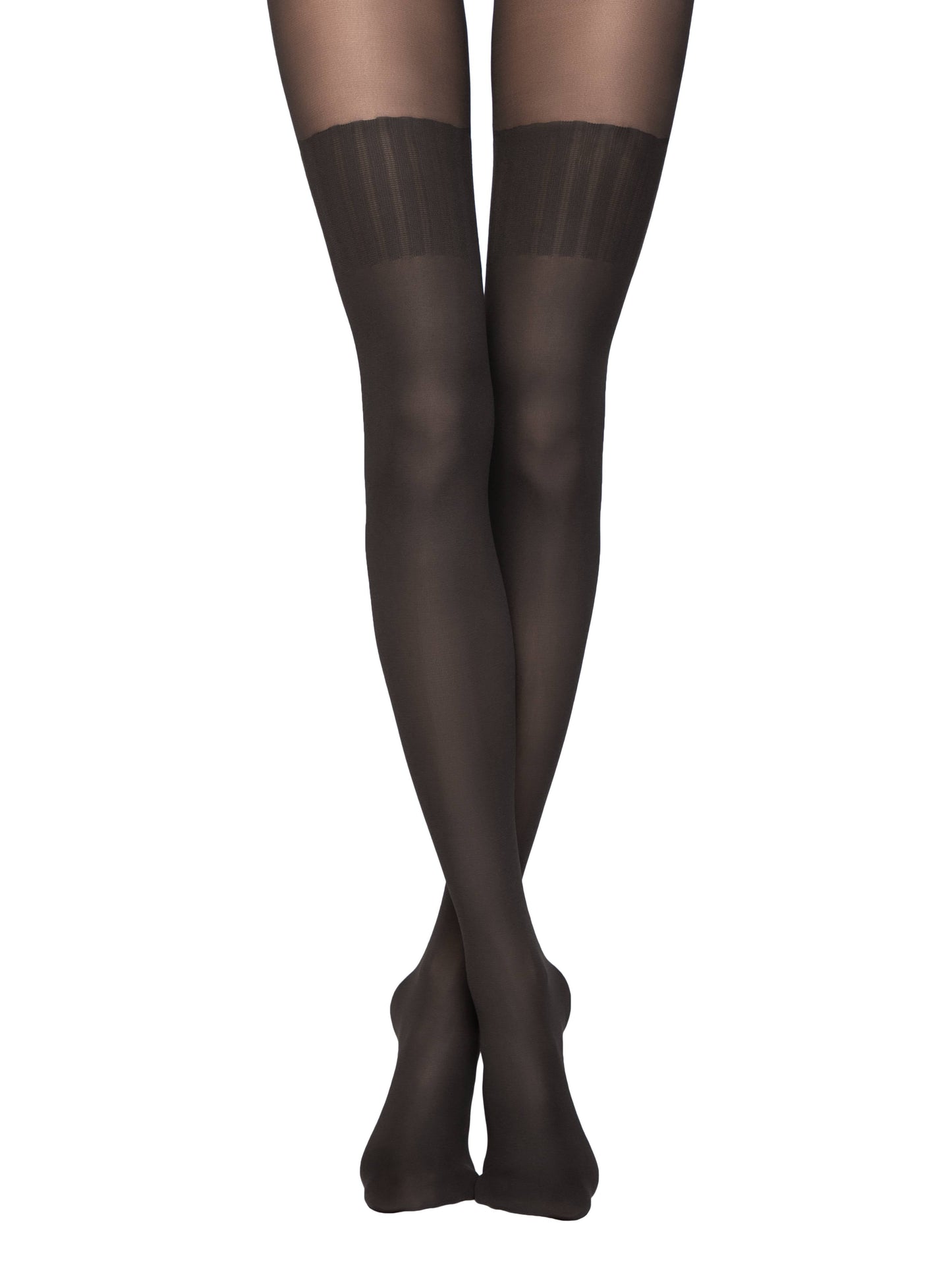 Conte Erica 60 Den - Fantasy Opaque Women's Tights with Imitation Mélange Golfs (12С-7СП)