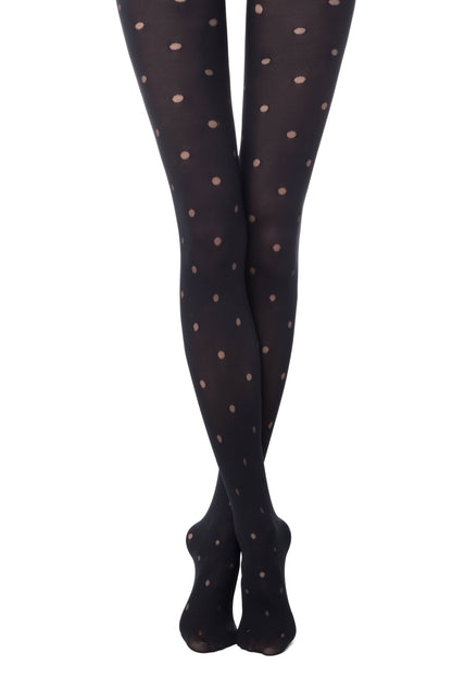 Conte Enjoy 50 Den - Fantasy Opaque Women's Tights with Sheer Polka Dots (19С-241СП)