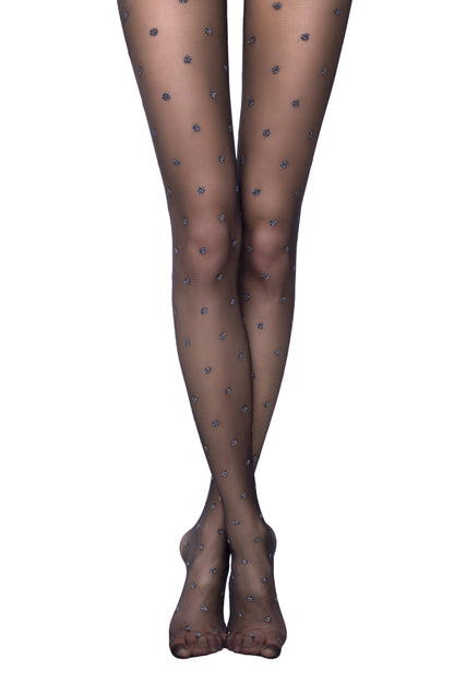 Conte Brilliant 20 Den - Fantasy Women's Pantyhose with Lurex Large Polka Dots (19С-8СП)
