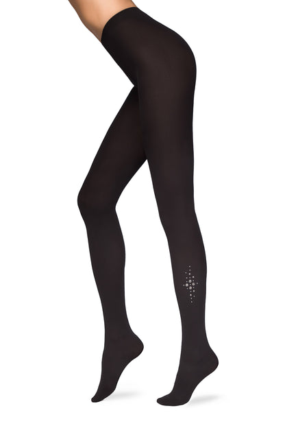 Conte Cristal 50 Den - Fantasy Opaque Women's Tights with rhinestones appliqué (16С-131СП)