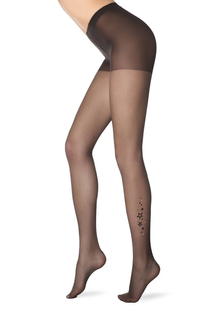 Conte Stars 20 Den - Thin Fantasy Women's Tights - stars with rhinestones (16С-42СП)