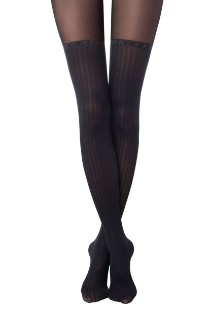 Conte Glam 40 Den - Fantasy Women's Tights with Stockings Imitation (19С-240СП)