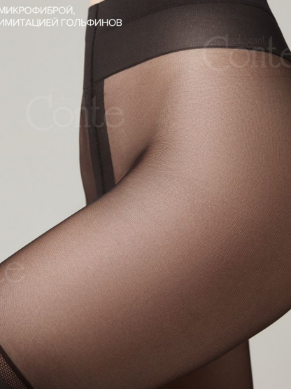 Conte Chance 50 Den - Fantasy Opaque Women's Tights with Imitation Golfs (16С-136СП)