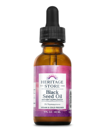 Heritage Store Cold-Pressed Black Seed Oil, 1 Fl. Oz.
