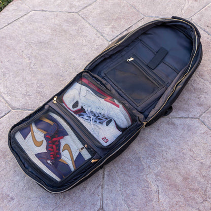 Black Leather Commuter Bag