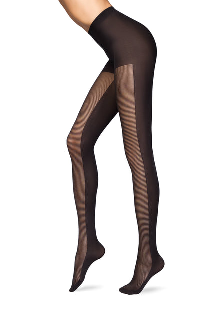 Conte Alliance 60 Den - Fantasy Opaque Women's Tights with "horizontal stripes" on the front (16С-135СП)