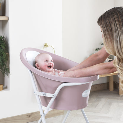 Shnuggle Bathtime Essentials Bundle | Baby Bath, Rinse Jug, Ellie Toy Scoop, Toy Boats & Squishy Changing Mat - Taupe