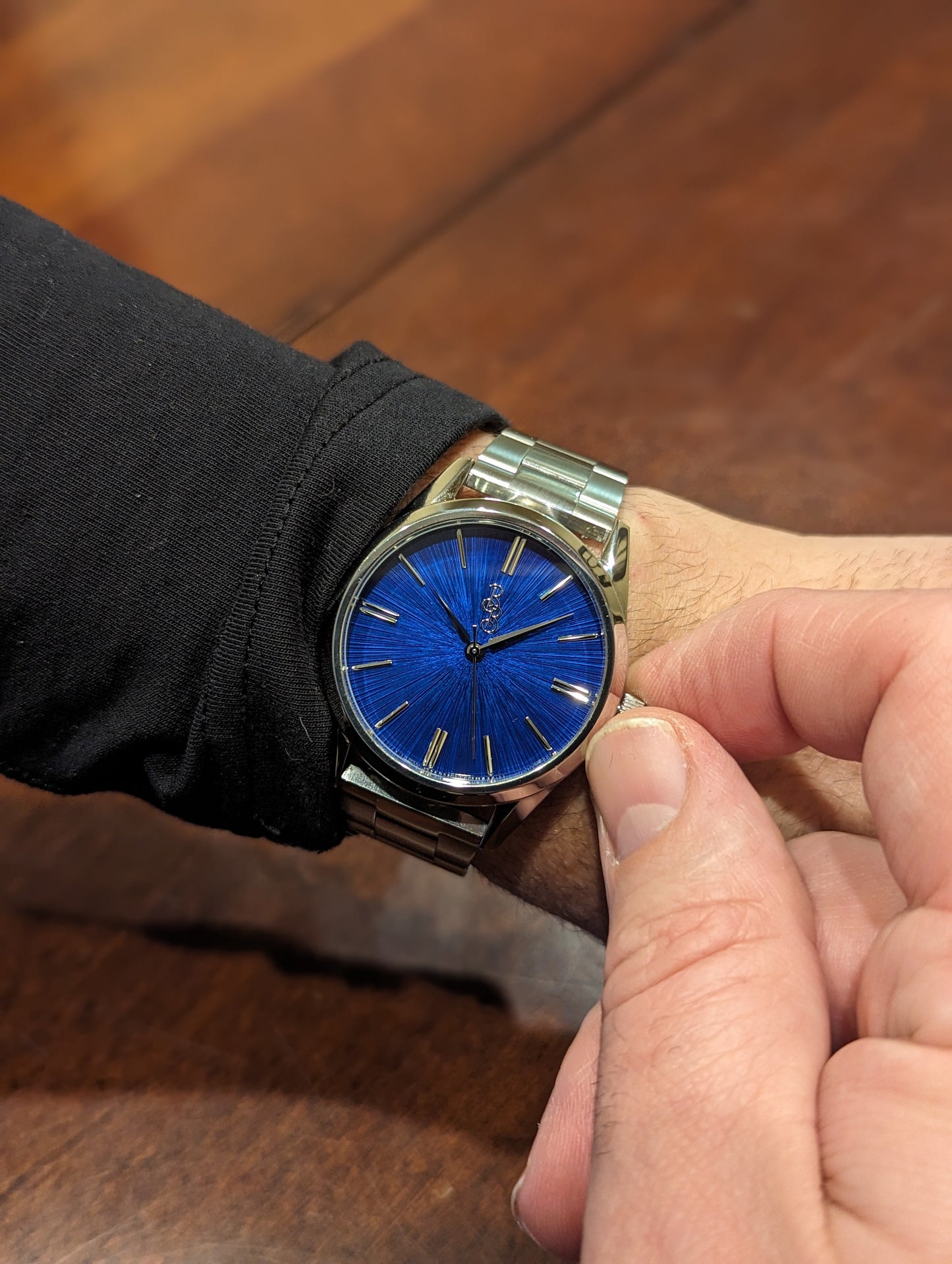 Blue Sunburst Watch
