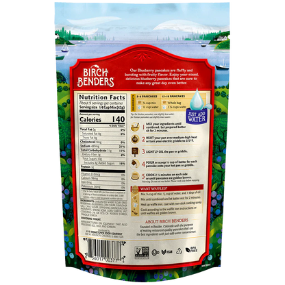 Birch Benders Pancake And Waffle Mix - Blueberry - Case Of 6 - 14 Oz