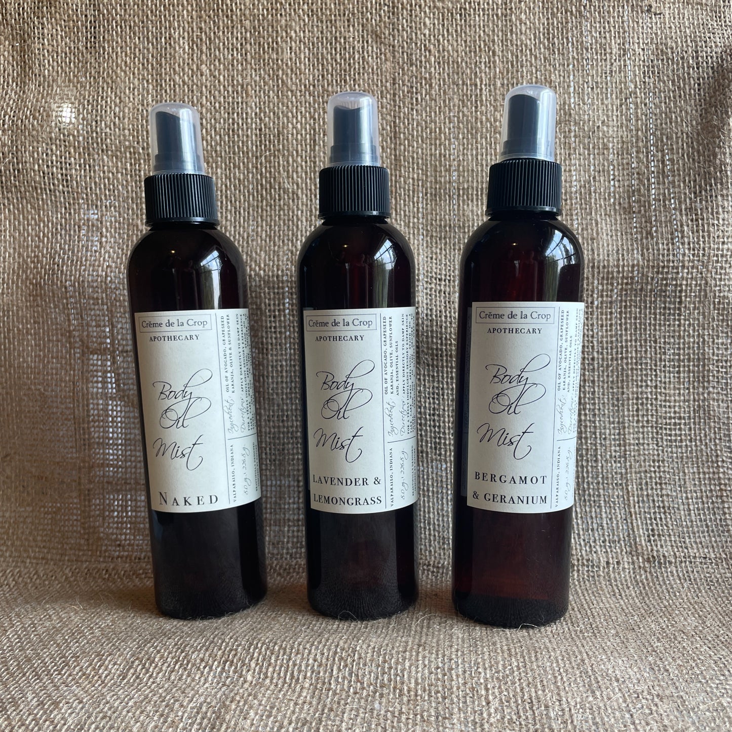 Body Oil Mist - Essential Oils or Naked