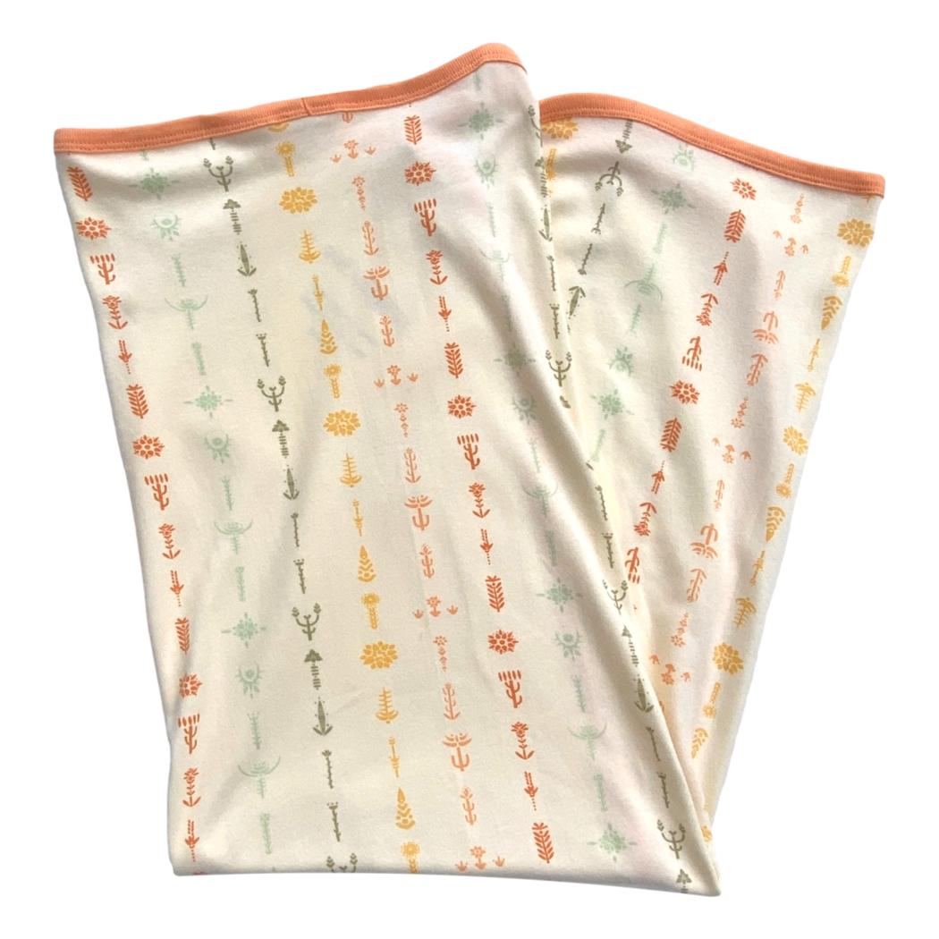 GOTS Certified Organic Cotton Blanket - Boho Floral