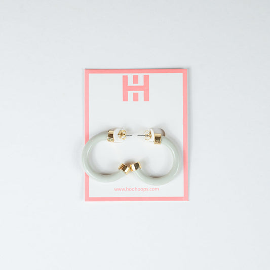 Off White Mini Hoop Earrings