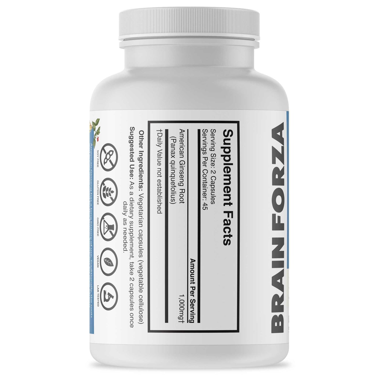 Wisconsin American Ginseng Root, 90 Capsules