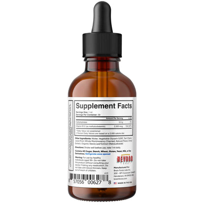 Vegan+ Vitamin B12 Liquid Drops, 2oz