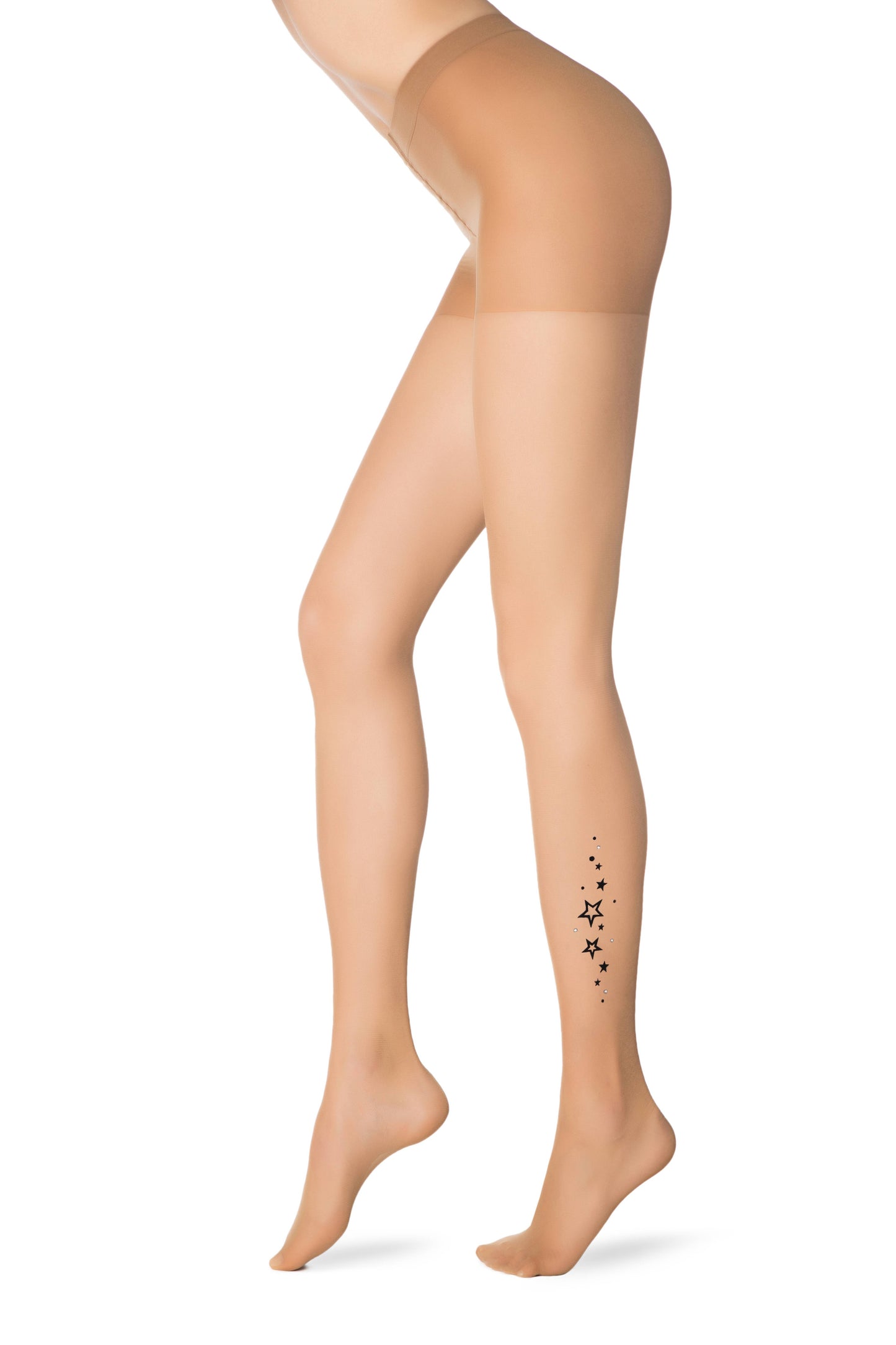 Conte Stars 20 Den - Thin Fantasy Women's Tights - stars with rhinestones (16С-42СП)