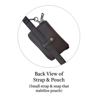 Clip & Go Strap w/Pouch Brushed Vegan Leather