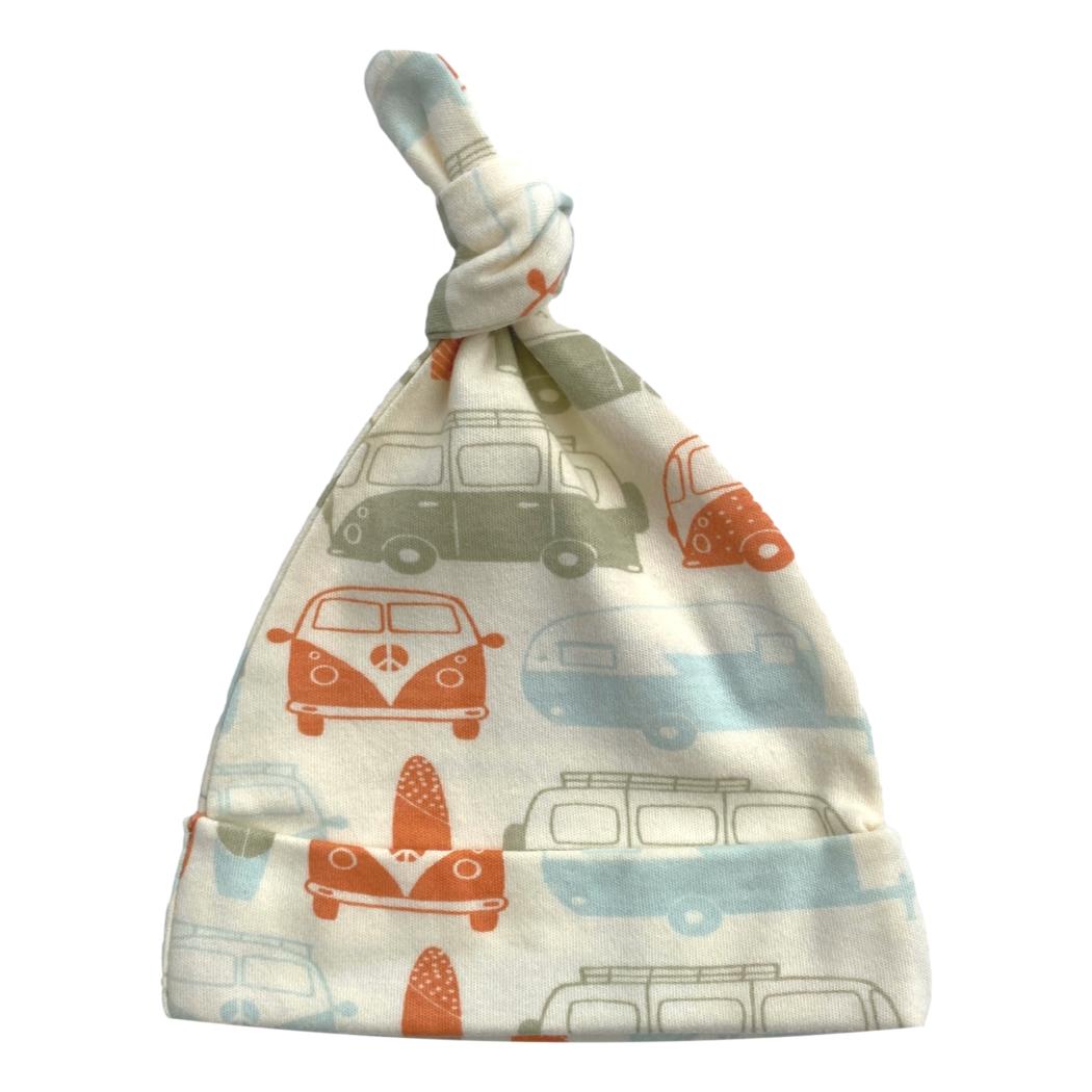 GOTS Certified Organic Cotton Hat - Vintage Busses