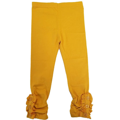 Girls Button Ruffle Pants