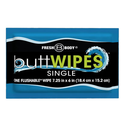 Buttwipes Singles - Individually Wrapped Flushable Wipes (select quantity)