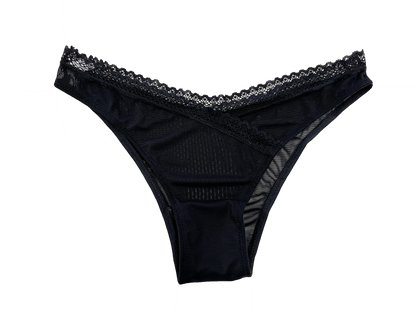 V-Front Mesh Cheeky with Lace, XS-2X