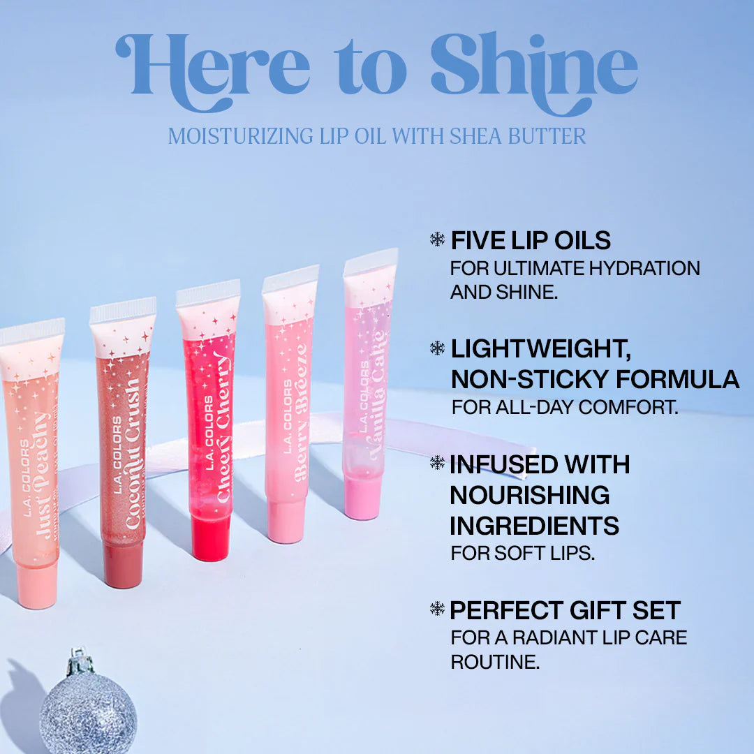 L.A COLORS Dream To Gleam Shiny Lip glosses (Value Pack)
