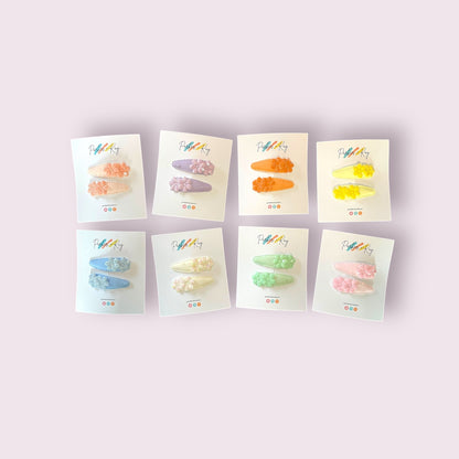 Sparkling Bloom Snap Clips