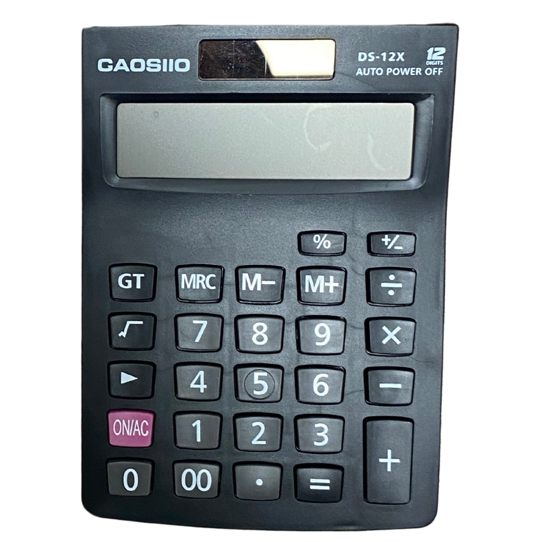 Calculadora GaosiiO DS-12X (12 dígitos, solar y batería)