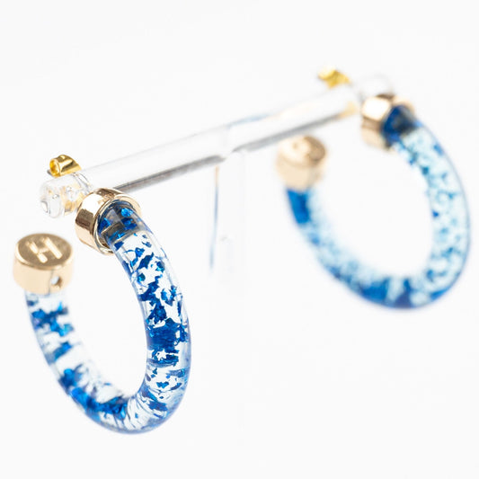 Mini Hoops - Blue Foil