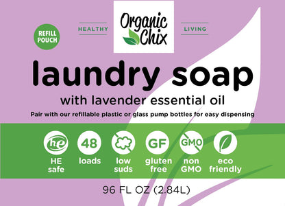 Natural Non-Toxic Laundry Soap - 96 oz Refill