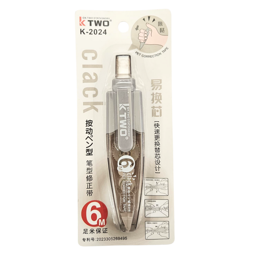 K TWO Cinta Correctora Tipo Bolígrafo Clack (6M)