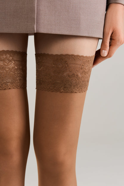 Stockings Conte Class 12 Den - Silicone Lace Top