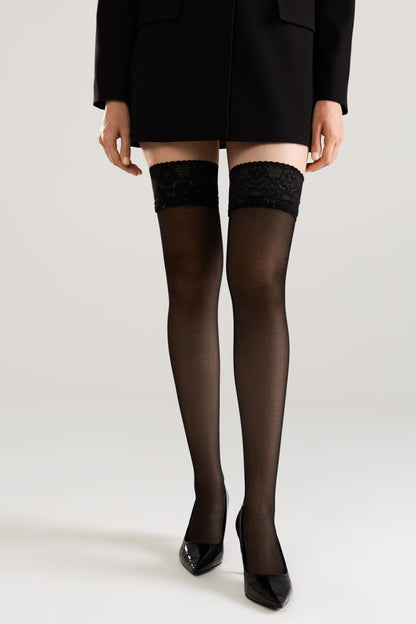 Stockings Conte Class 20 Den - Silicone Lace Top
