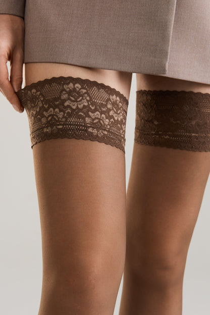 Stockings Conte Class 12 Den - Silicone Lace Top