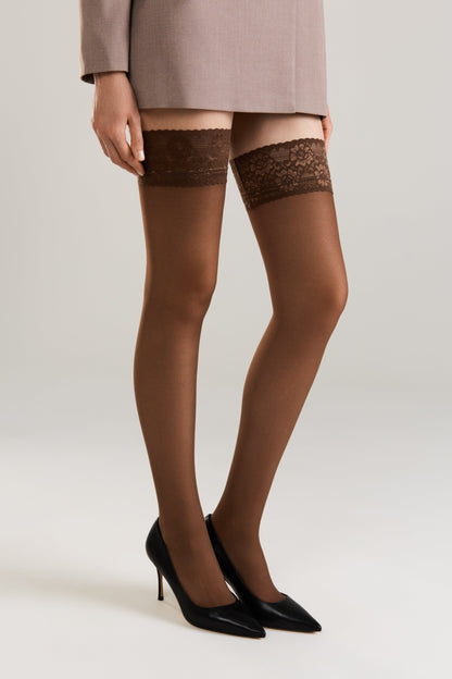 Stockings Conte Class 40 Den - Silicone Lace Top
