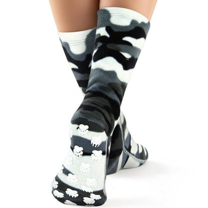 Kids' Nonskid Fleece Socks - Snow Camo